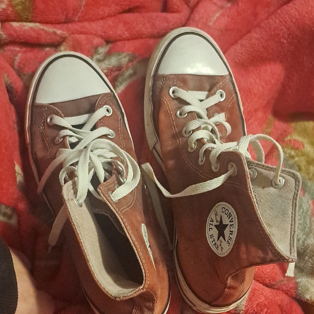 Converse Womens Red High-Top Sneakers